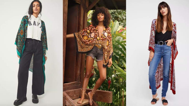 Skip the blazer and opt for a boho kimono on days when you want to show off your creative, free-spirit flair.