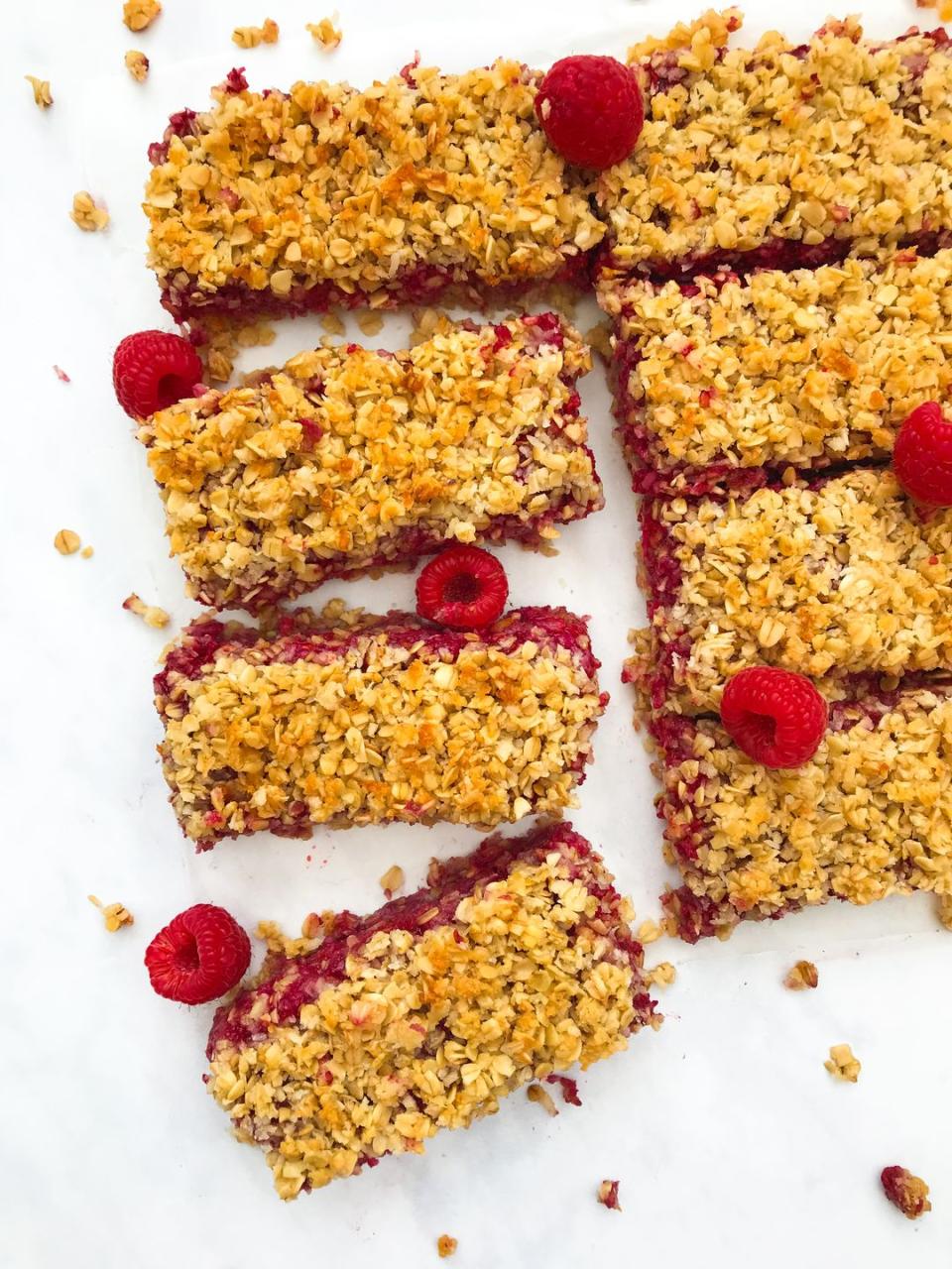 Coconut Raspberry Flapjack