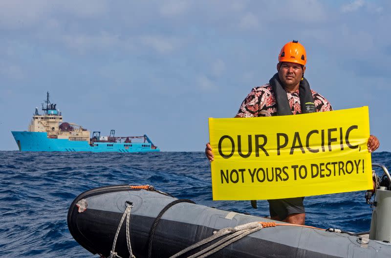 Protest against deep sea mining in the Pacific