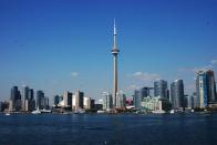 4. Toronto, Canada <br> The CN Tower is seen along the Toronto skyline from Centre Island.