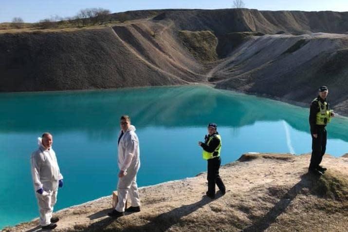 Derbyshire Police said they used water dye to spoil the sight for tourists (Buxton Police SNT/Facebook)