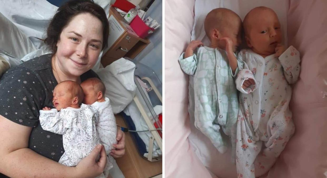 Sophie Small fell pregnant while already pregnant and gave birth to twins conceived a month apart. (Kennedy News and Media)