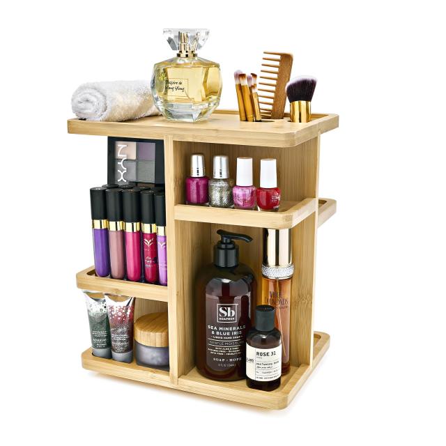 Red Barrel Studio® Bamboo Rotating Art Supply Organizer -Office