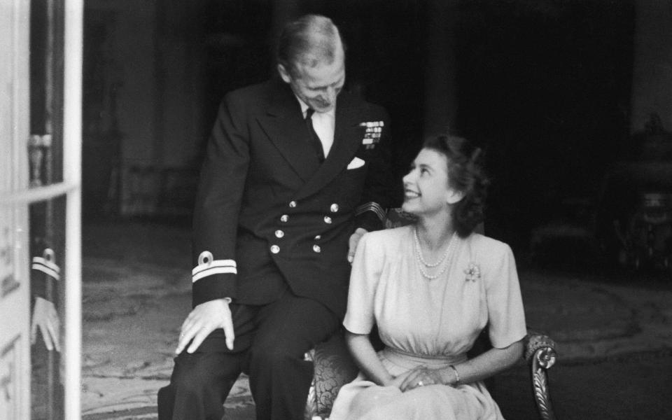 Queen elizabeth best jewellery gifts from Prince Philip rings broaches engagement anniversary - Topical Press Agency/Hulton Archive/Getty Images