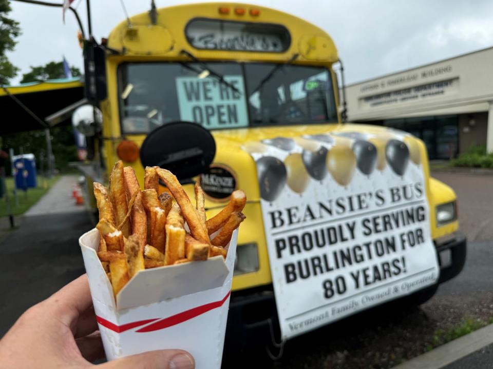 Medium fries from Beansie's Bus ordered on Saturday, June 22, 2024, in Burlington.