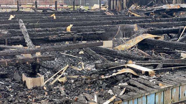 Fire investigators search for cause of blaze that destroyed clubhouse on  Ward's Island