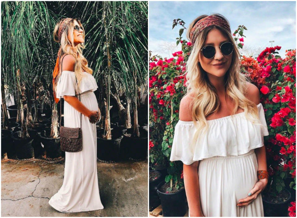 <p>Comenzamos con el estilo <em>boho chic</em> de la bloguera Lindsey Simon Gurk. Los vestidos, obviamente, serán tus grandes aliados para estar cómoda durante el embarazo. (Foto: Instagram / <a rel="nofollow noopener" href="https://www.instagram.com/thenomisniche/" target="_blank" data-ylk="slk:@thenomisniche;elm:context_link;itc:0;sec:content-canvas" class="link ">@thenomisniche</a>). </p>