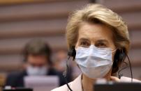 FILE PHOTO: President of the European Commission Ursula von der Leyen attends a plenary session at the European Parliament in Brussels