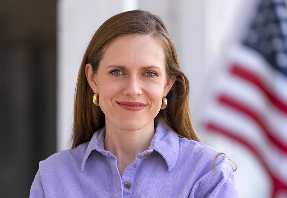 In this undated photo provided by Dobson for Congress, Caroleene Dobson poses for a photo in Alabama. Voters in a new Alabama congressional district at the center of an ongoing legal and political dispute will return to the polls Tuesday, April 16, 2024, to select the nominees in a U.S. House contest. Dobson and Former state Sen. Dick Brewbaker will compete for the Republican nomination in Alabama's 2nd Congressional District after neither candidate received the vote majority needed in the March 5 primary to avoid Tuesday's runoff. (Courtesy of Dobson for Congress via AP)