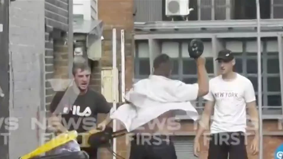 The 63-year-old man remains in Royal Prince Alfred Hospital receiving treatment for a laceration to his head. Source: 7 News