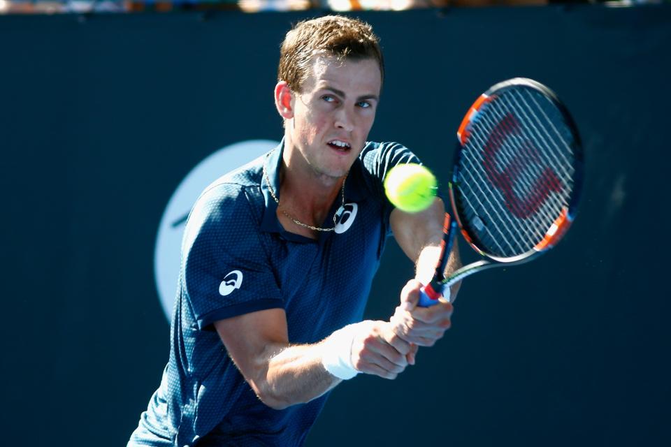 Vasek Pospisil got yet another challenging first-round opponent in Dubai this week but prevailed over Lucas Pouille of France in the first round Monday. (Photo by Phil Walter/Getty Images)