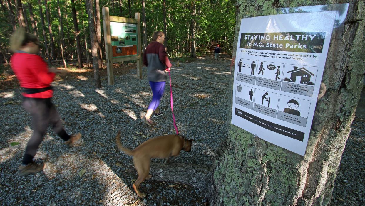 People take the Sparrow Springs Access to Crowders Mountain State Park in this Star file photo.