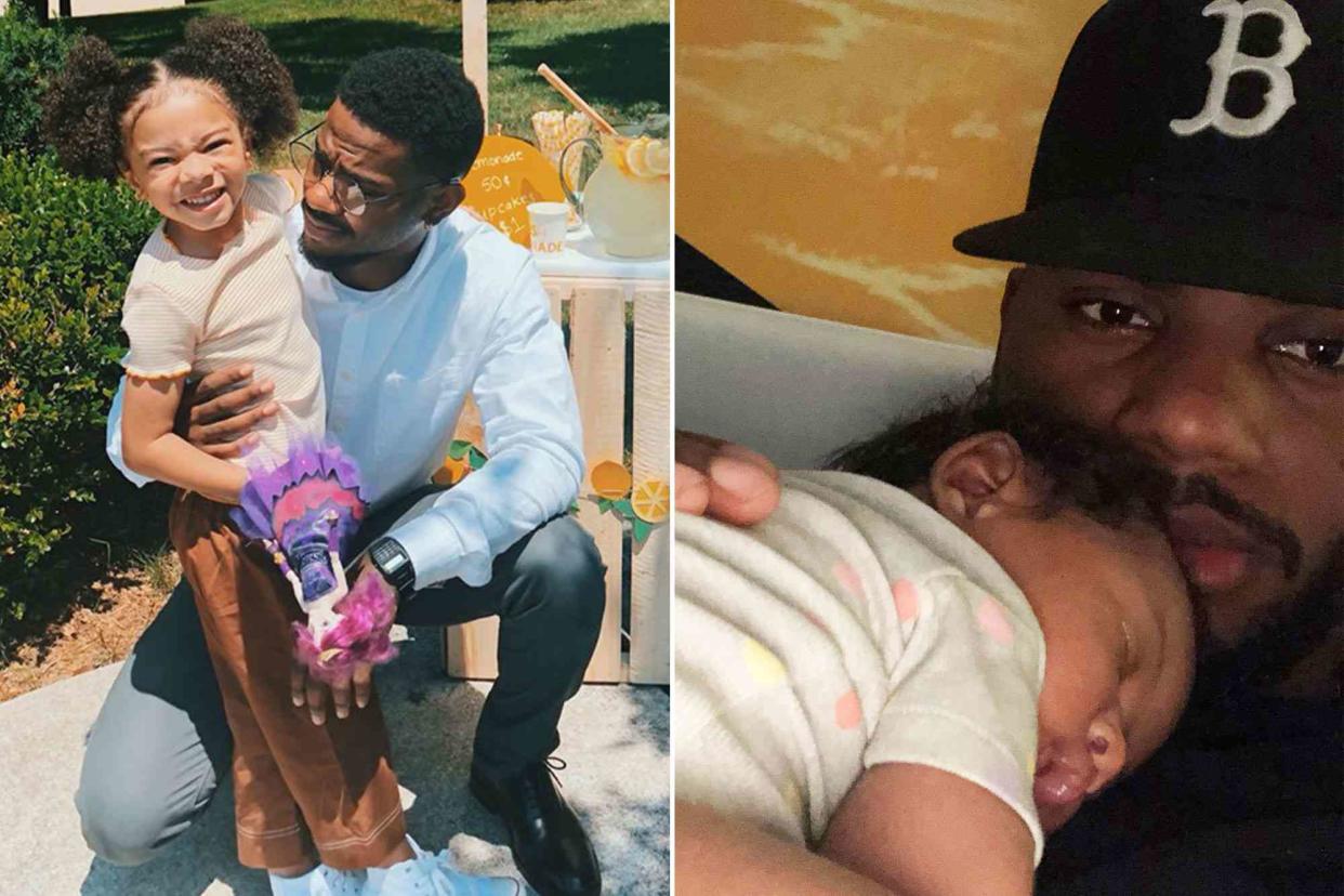 <p>Bryson Tiller/X (2)</p> Left: Bryson Tiller and his daughter Harley Loraine Tiller. ; Right: Bryson Tiller and his daughter Kelly Jade Tiller. 