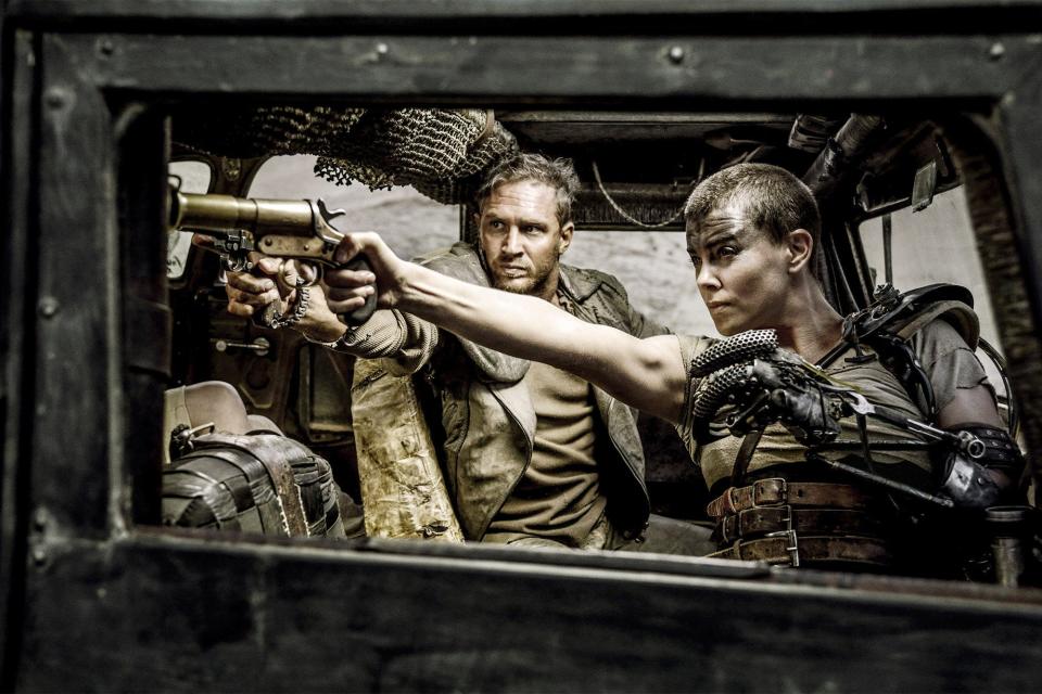 Charlize Theron and Tom Hardy in "Mad Max: Fury Road" (2015).