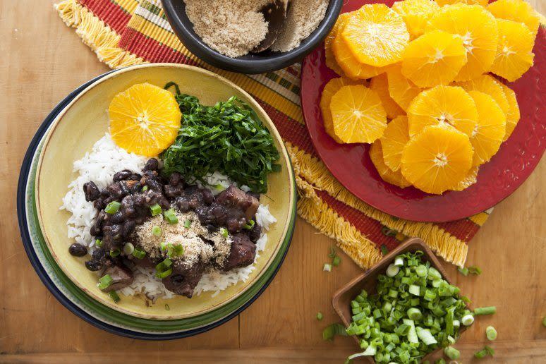 <p>This Brazilian meat and black bean stew is a classic that must not be overlooked. The origins of the dish are not quite clear, but one belief is that feijoada first became popular in the <em>favelas</em><em>, </em>or shantytowns, of Rio.</p><p><strong><a rel="nofollow noopener" href="http://www.thedailymeal.com/recipes/feijoada-brazilian-black-bean-stew-recipe-0?referrer=yahoo&category=beauty_food&include_utm=1&utm_medium=referral&utm_source=yahoo&utm_campaign=feed" target="_blank" data-ylk="slk:Try it for yourself with this recipe.;elm:context_link;itc:0;sec:content-canvas" class="link ">Try it for yourself with this recipe.</a></strong></p>