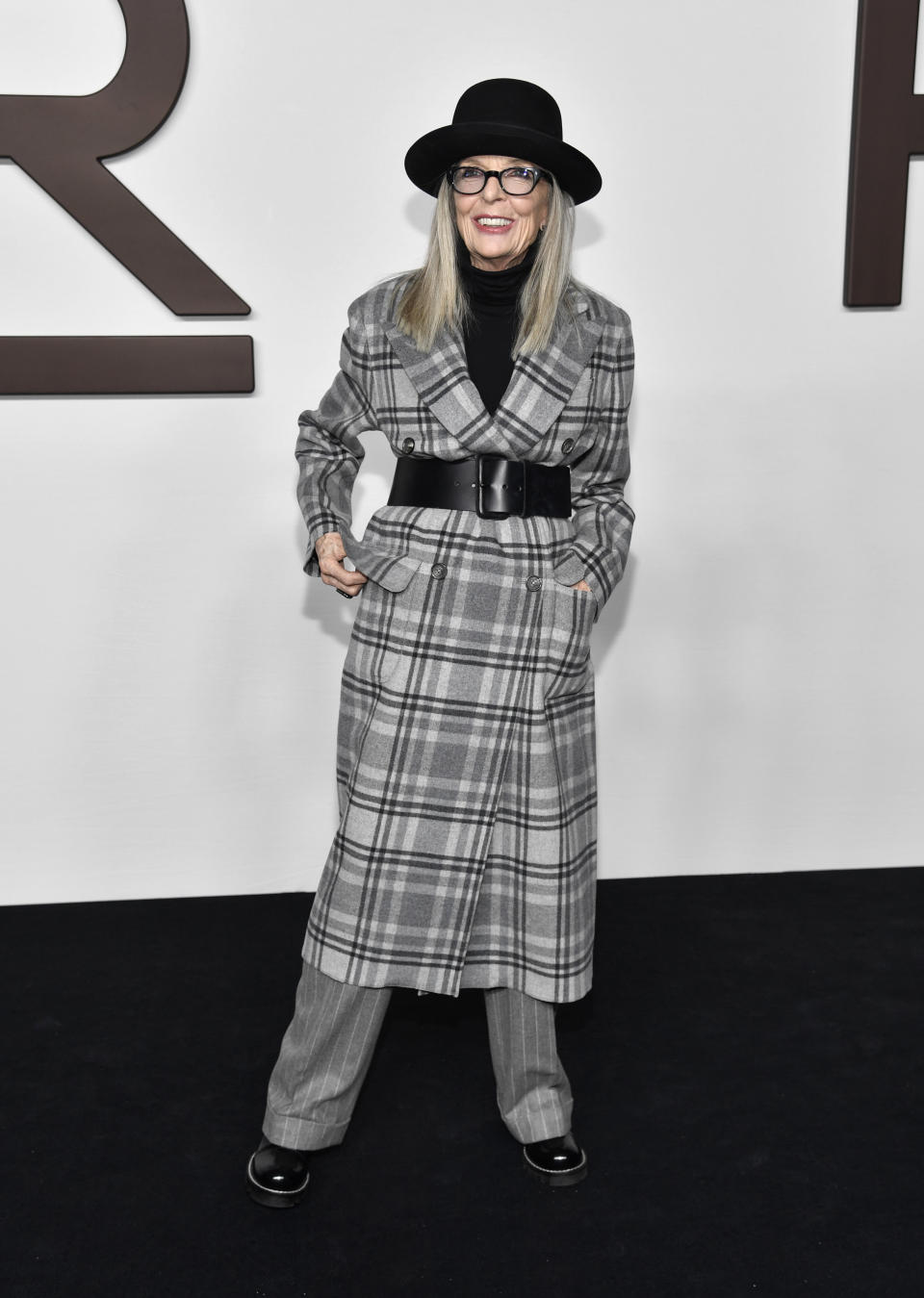 Diane Keaton arrives at the Ralph Lauren Spring/Summer 2024 fashion show as part of New York Fashion Week on Friday, Sept. 8, 2023, in New York. (Photo by Evan Agostini/Invision/AP)