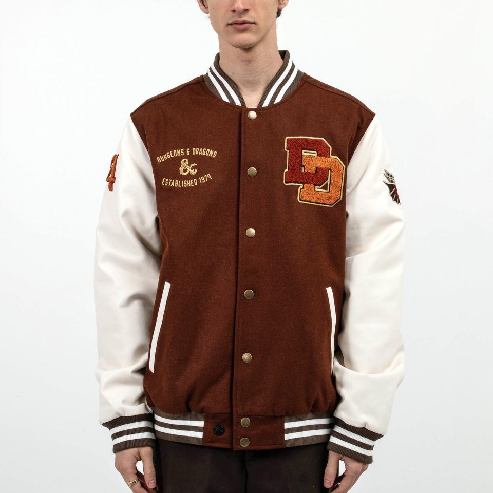 <p><a href="https://heroesvillains.com/collections/dungeons-dragons/products/dungeons-dragons-red-dragon-varsity-jacket" rel="nofollow noopener" target="_blank" data-ylk="slk:Shop Now;elm:context_link;itc:0;sec:content-canvas" class="link ">Shop Now</a></p><p>Heroes & Villains Red Dragon Varsity Jacket</p><p>heroesvillains.com</p><p>$140.00</p><span class="copyright">Heroes & Villains</span>