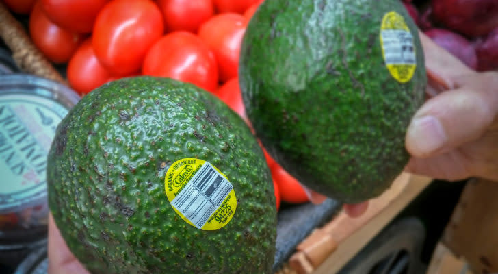 Calavo Growers branded Mexican avocados in a supermarket in New York