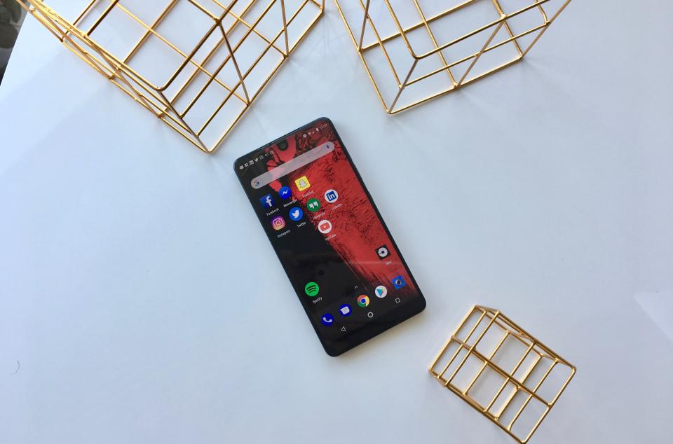 The Essential Phone is a fusion of titanium and ceramics. Source: JP Mangalindan/Yahoo Finance