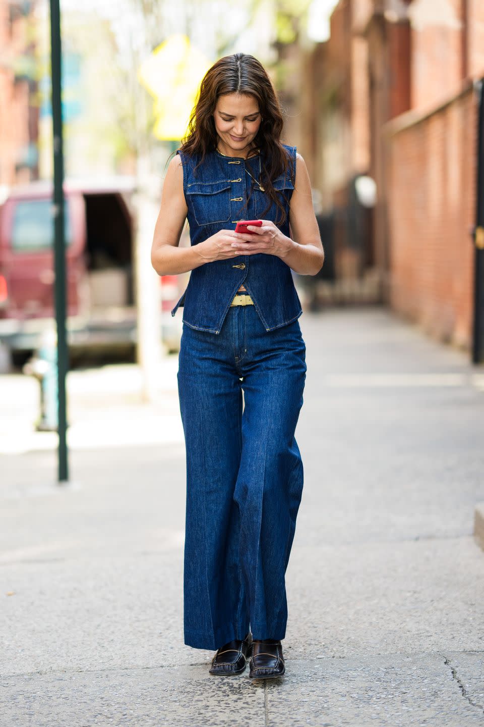 new york, new york april 9 katie holmes is seen on april 9, 2024 in new york city photo by gothamgc images