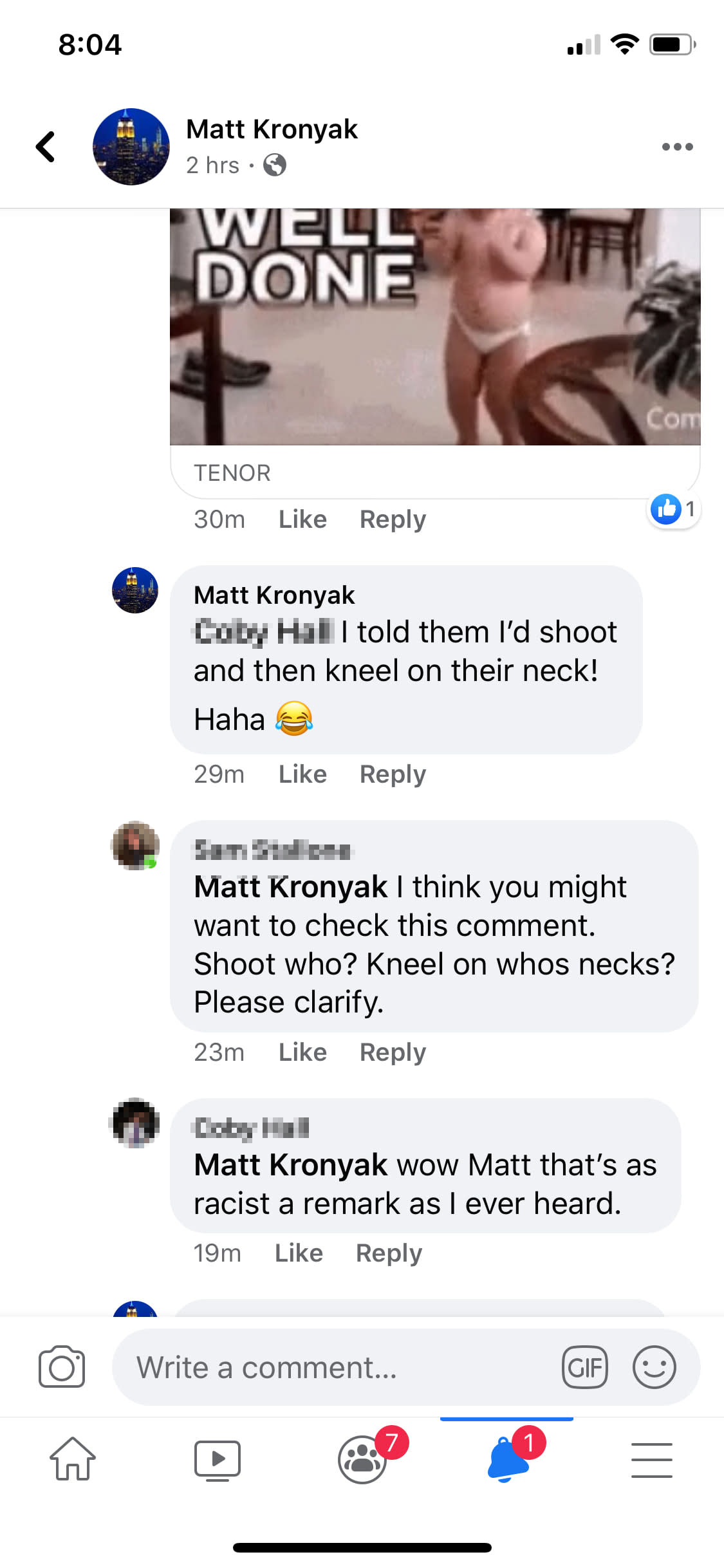 Image: N.J. volunteer EMT fired over racist, threatening social media comments to protesters (Provided by Dylan Majsiak)