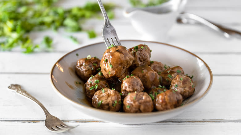meatballs in a dish