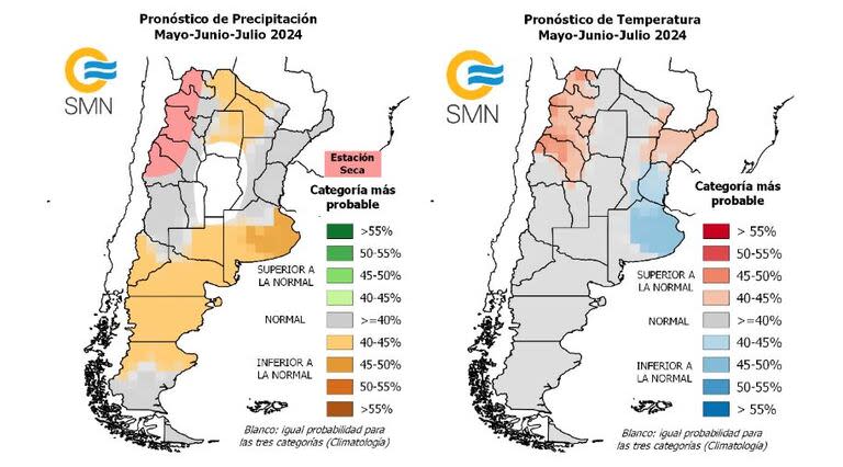 Pronóstico Climático Trimestral (mayo-junio-julio 2024) del SMN