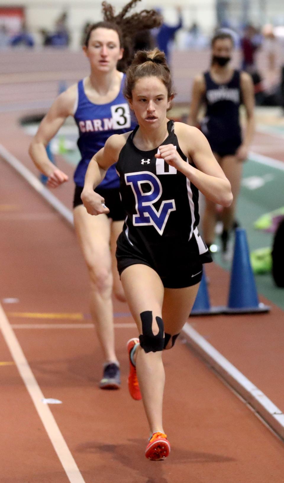 Gabriella Randazzo of Putnam Valley won the girls 1,000-meter race at the Northern Counties Indoor Track and Field Championships at the New Balance Armory in Manhattan Jan. 23, 2022.