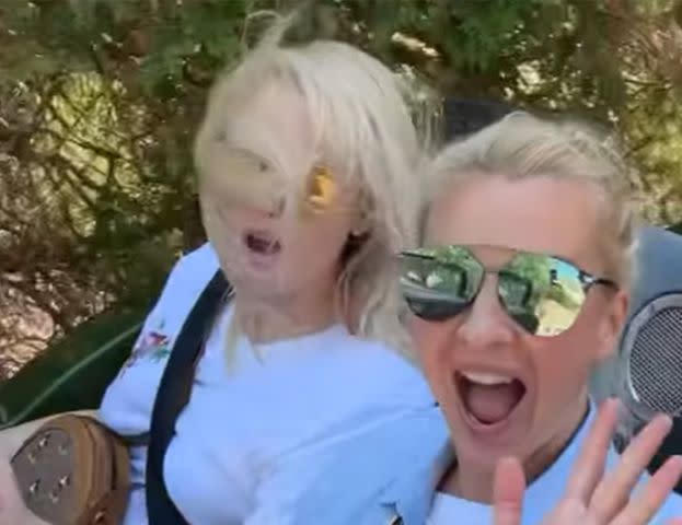 <p>Rebel Wilson/Instagram</p> Rebel Wilson and Ramona Agruma in Disneyland.