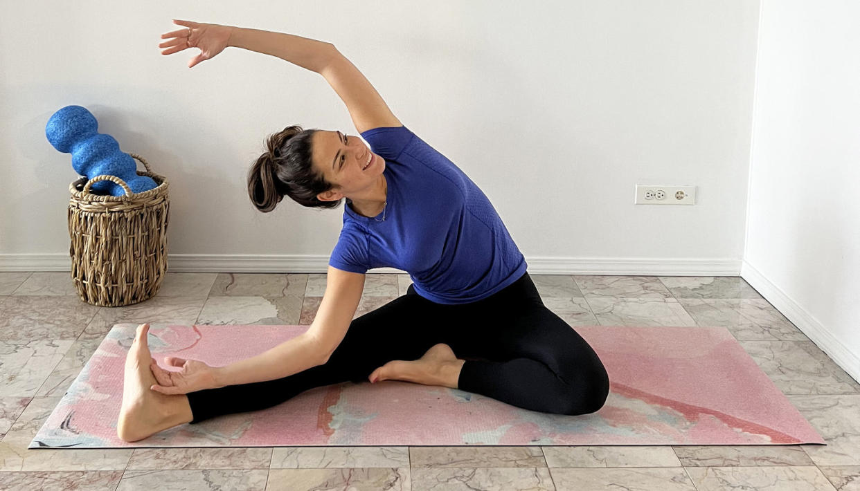 Revolved Head to Knee Pose (Stephanie Mansour)