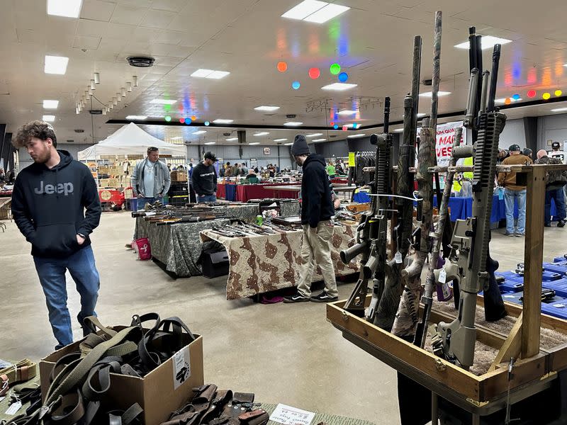 FILE PHOTO: Belle-Clair Fairgrounds & Expo Center Gun Show after Illinois passed its "assault weapons" ban, in Belleville