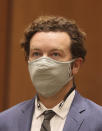 Actor Danny Masterson appears at his arraignment in Los Angeles Superior Court in Los Angeles, Calif. on Friday, Sept. 18, 2020. "That '70s Show" actor Masterson was arraigned on three rape charges. (Lucy Nicholson/Pool Photo via AP)