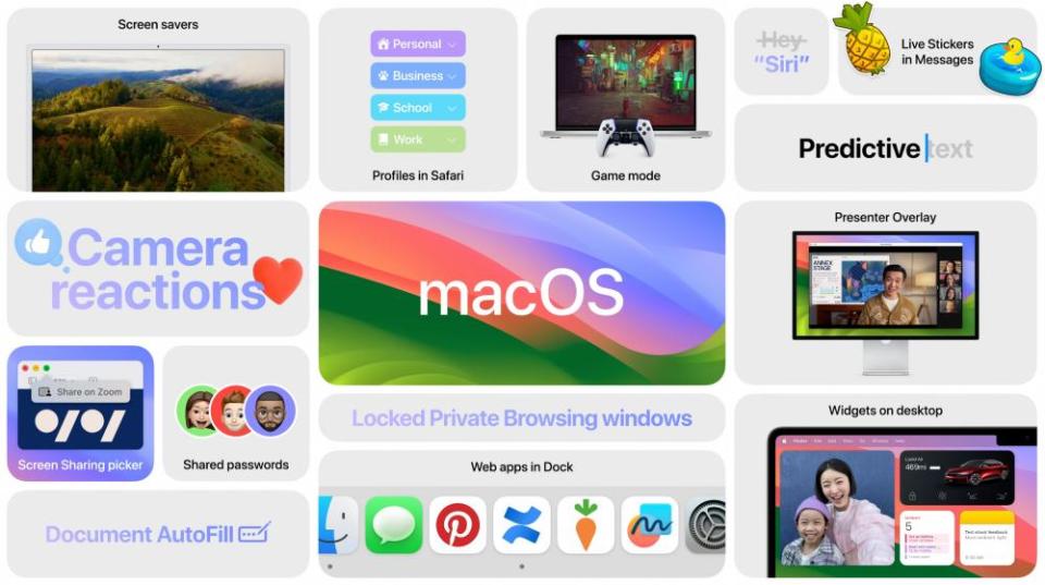 The macOS Sonoma update adds many of the features popular on iPhones and iPads.