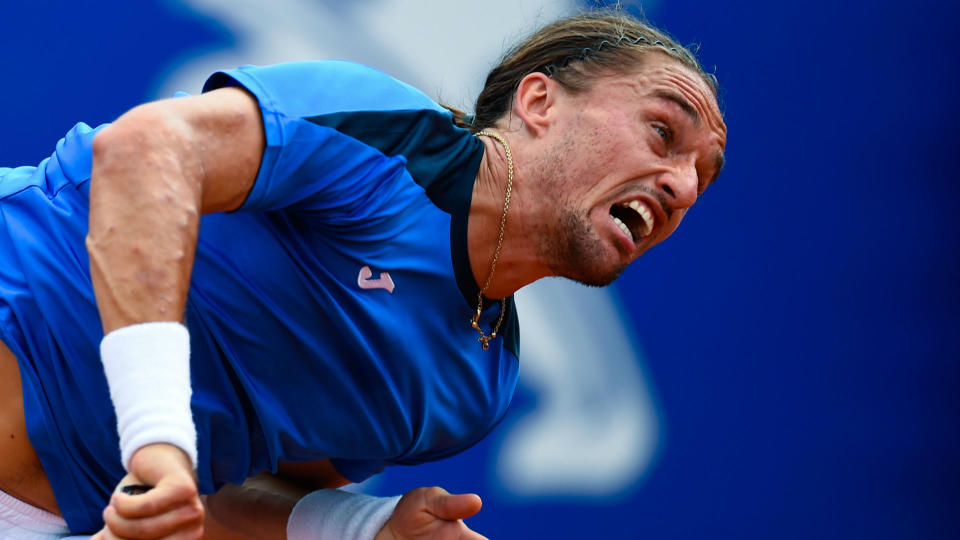 Dolgopolov, an average-sized man, possesses a big, dangerous game. But Raonic weathered the storm in a three-set victory in Madrid Tuesday.