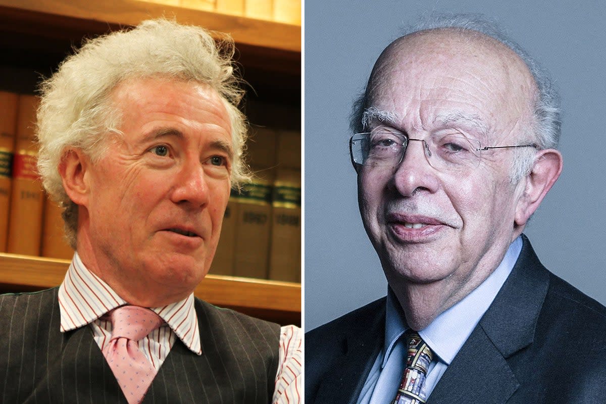 Lord Sumption (left) and Lord Collins have quit Hong Kong’s Court of Final Appeal  (Alamy/UK Parliament)