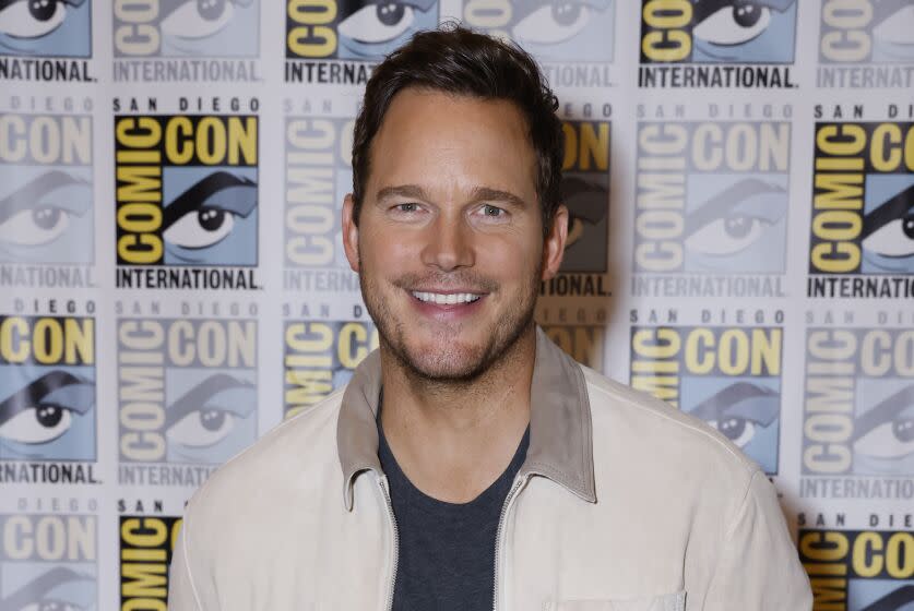 Chris Pratt attends the Marvel Studios press line on day three of Comic-Con International on Saturday, July 23, 2022, in San Diego. (Photo by Christy Radecic/Invision/AP)