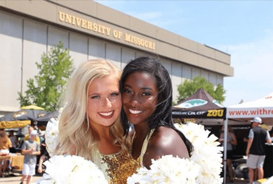 School racism allegations: Camille Sturdivant (right) alleged she was told her skin was 'too dark' to be in a school dance performance. 