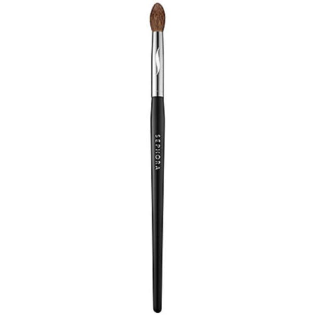 <p><strong>Sephora Pro Tapered Crease #19 brush, $20, <a href="https://shop-links.co/1696384781760405473" rel="nofollow noopener" target="_blank" data-ylk="slk:available here;elm:context_link;itc:0;sec:content-canvas" class="link ">available here</a></strong>. "The size and shape of it is ideal for most eye shapes, and can be used to apply overall shadow, smoky liner and enhance the crease. I love it! I give it away to all my clients because it's so easy for them to recreate the eye makeup I did for them with this one little gem!" —Sarah Lucero</p>