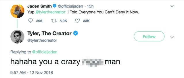 Jaden Smith confirms Tyler, the Creator is his boyfriend