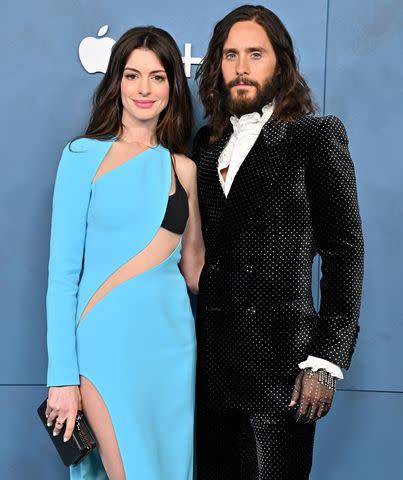 Axelle/Bauer-Griffin/FilmMagic Anne Hathaway and Jared Leto on March 17, 2022 in Los Angeles, California.