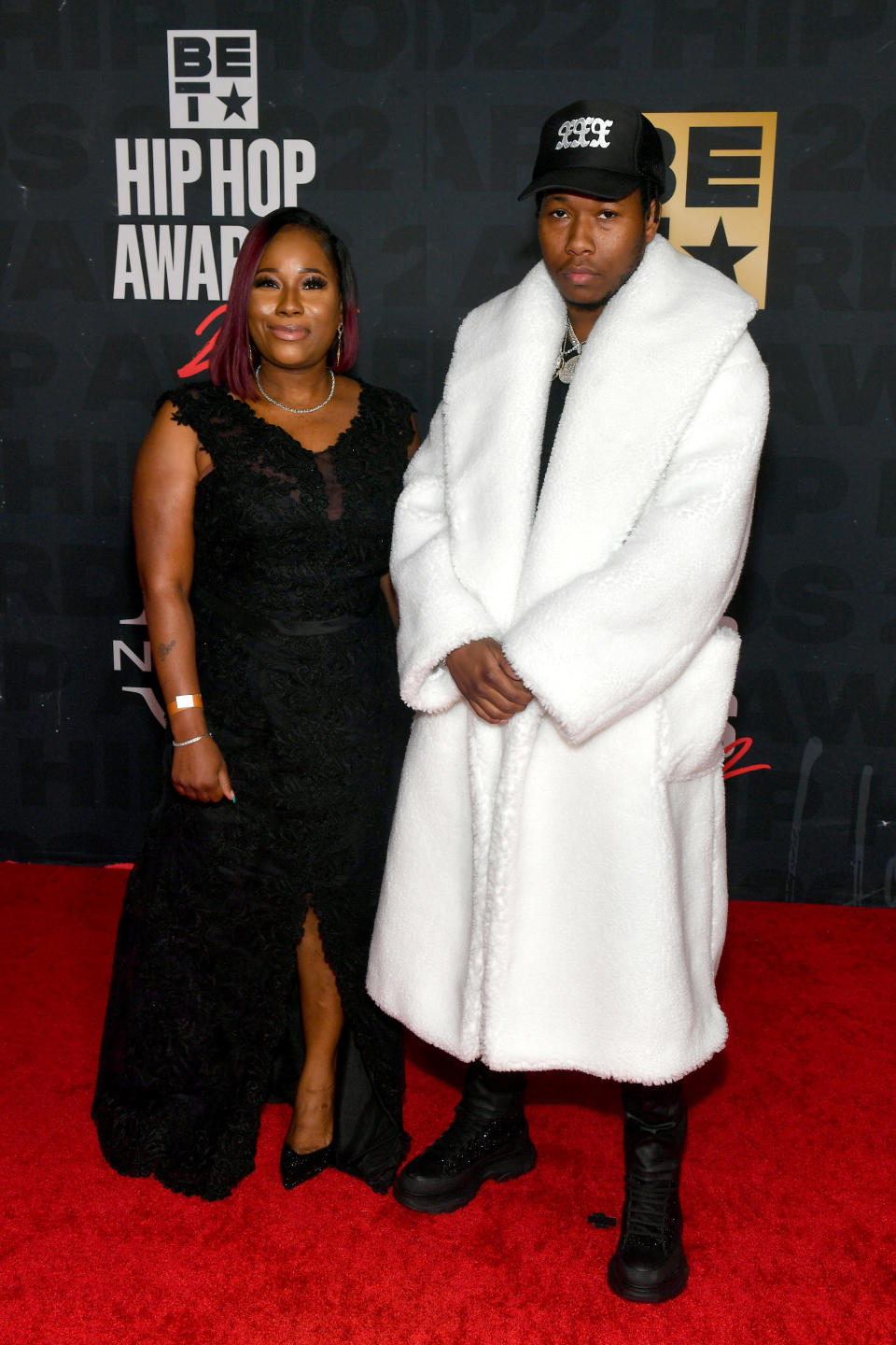 ATL Jacob (R) and Mom attend the BET Hip Hop Awards 2022 at The Cobb Theater on September 30, 2022 in Atlanta, Georgia.