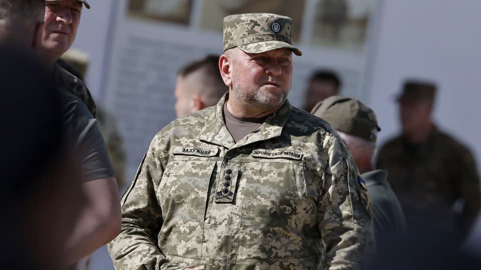 Commander-in-Chief of the Armed Forces of Ukraine Valerii Zaluzhnyi during an event dedicated to Ukraine's Independence Day on August 24, 2023 in Kyiv. - Yan Dobronosov/Global Images Ukraine/Getty Images