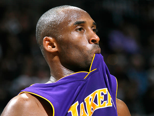 Why does Kobe Bryant chew his jersey all the time? 