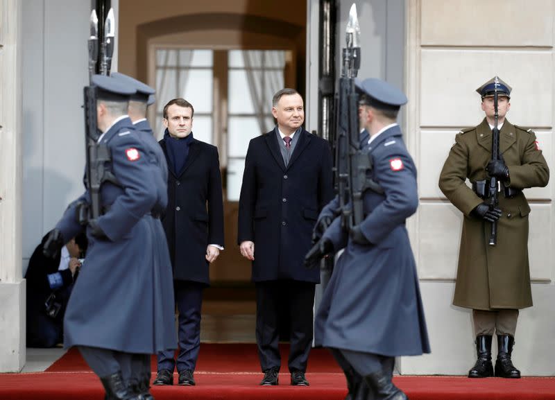 Polish President Duda meets with his French counterpart Macron in Warsaw