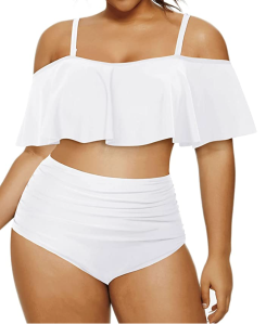 Daci Ruffled Plus Size One Piece Swimsuits for Women Tummy Control