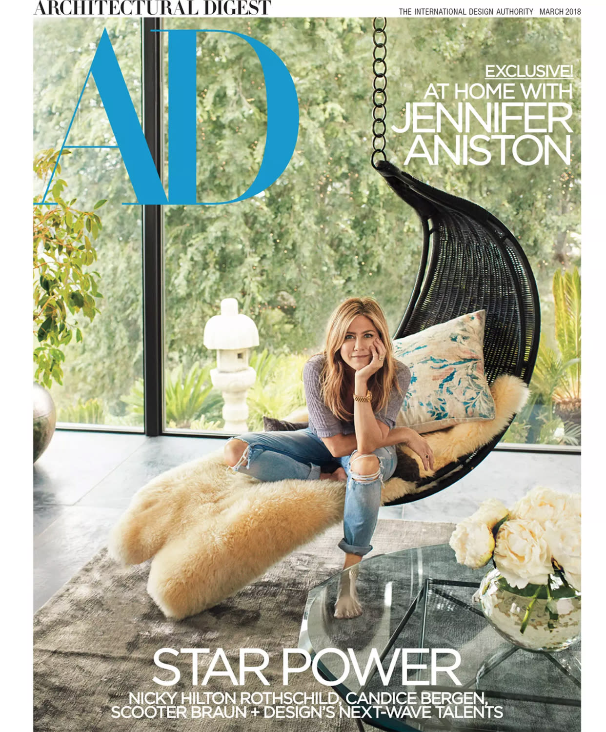 Jennifer Aniston covers the new issue of Architectural Digest. (Photo: ArchDigest/Francois Dischinger)