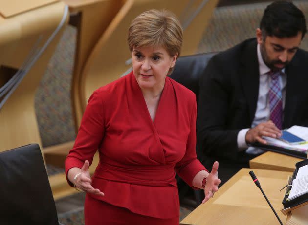 Nicola Sturgeon also outlined plans to establish a national care service to tackle the social care crisis. (Photo: Pool via Getty Images)