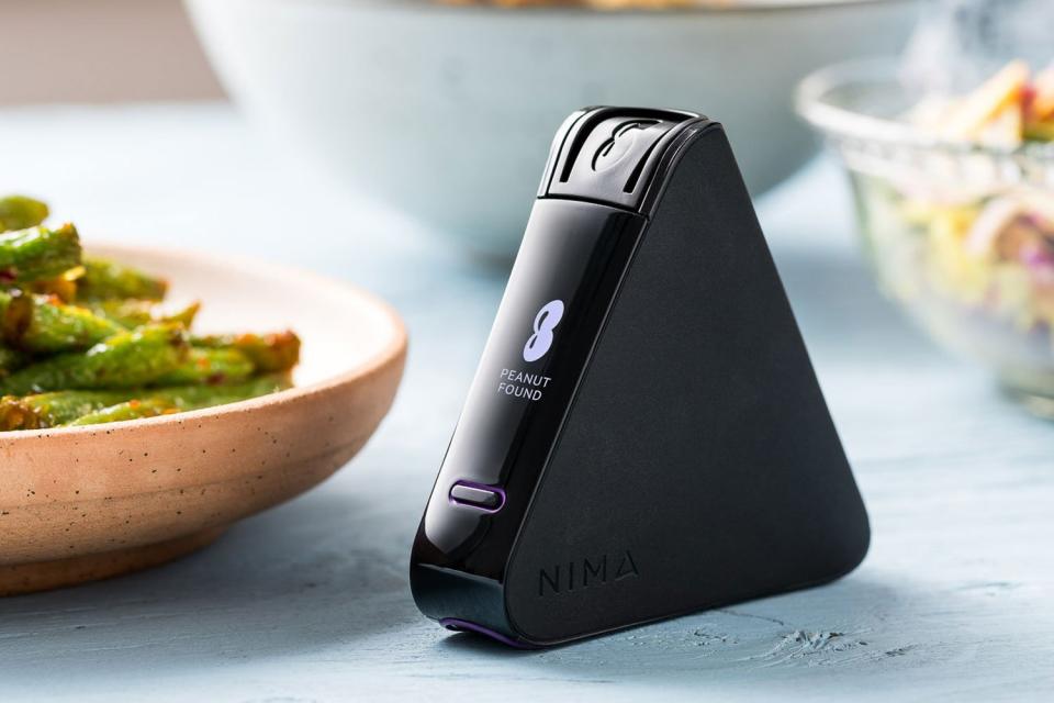 The Nima device displays a peanut symbol if the allergen is dedicated (Nima)