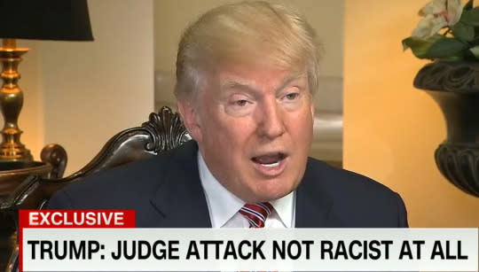 Trump: Judge attack not racist at all