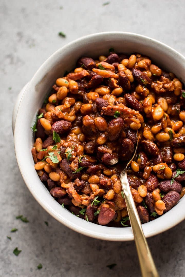 <p>Get the <a href="https://www.saltandlavender.com/easy-baked-beans-with-bacon/" rel="nofollow noopener" target="_blank" data-ylk="slk:Baked Beans with Bacon;elm:context_link;itc:0;sec:content-canvas" class="link ">Baked Beans with Bacon</a> recipe.</p><p>Recipe from <a href="https://www.saltandlavender.com/" rel="nofollow noopener" target="_blank" data-ylk="slk:Salt & Lavender;elm:context_link;itc:0;sec:content-canvas" class="link ">Salt & Lavender</a>.</p>